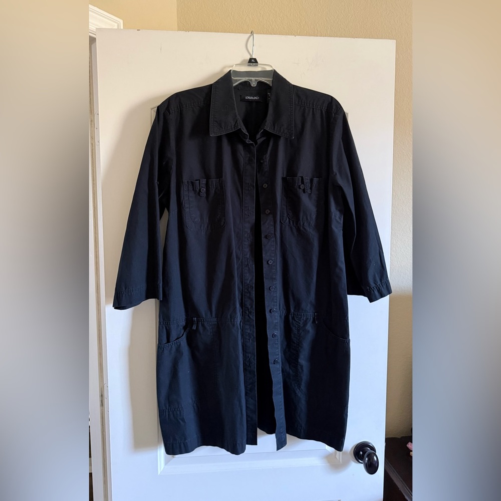 Ideology Black Long Shirt with Roll-Up Sleeves